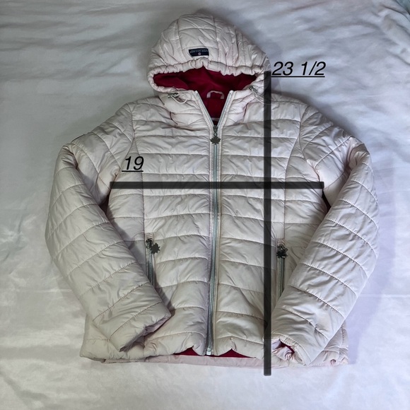 Canada Goose Girls Light Pink Quilted Puffer Jacket-Large - Picture 12 of 16